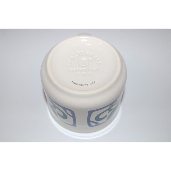 Set of 4 PFALTZGRAFF ARBOR VINE Coffee Tea Mugs Cups Red Green Blue Floral 2.75" - Picture 6 of 7